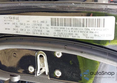 2018 Ram 2500 из США, поврежденный, VIN 3C6UR5CJ6JG189203